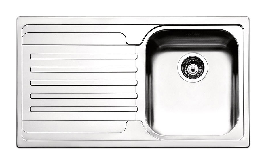 Lavello cucina 1 vasca con gocciolatoio a sinistra inox Apell Venezia 86x50 cm