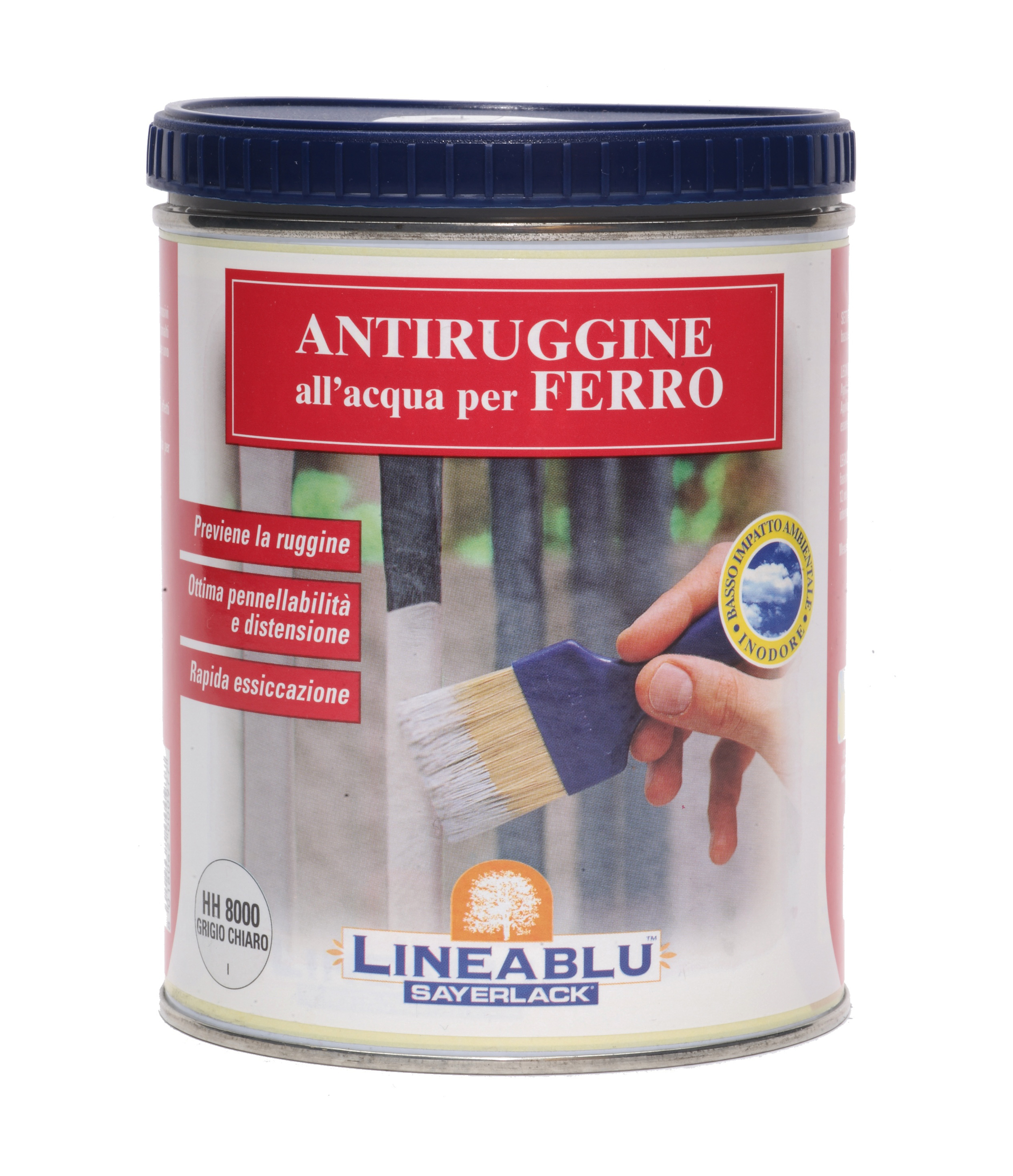 Antiruggine acqua grigio chia. (ral 7035) lt .0,75