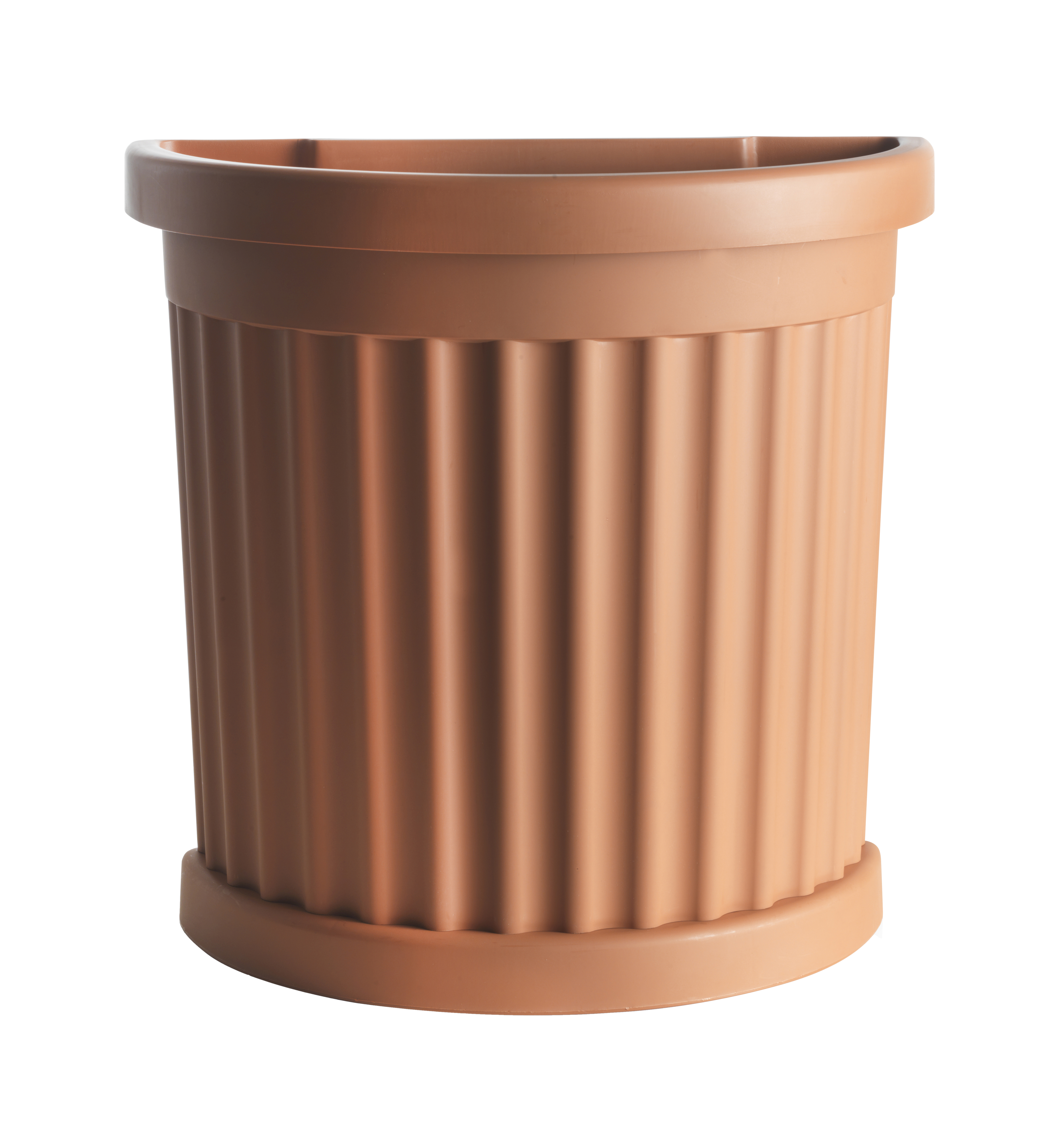 Vaso Roma Bama con sottovaso 27x52x49 cm colore terracotta