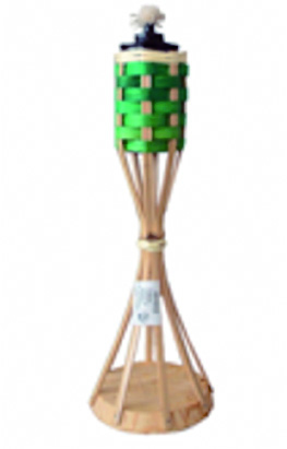 Torcia fiaccola in bambù da tavolo 35 cm con tappo spegnifiamma