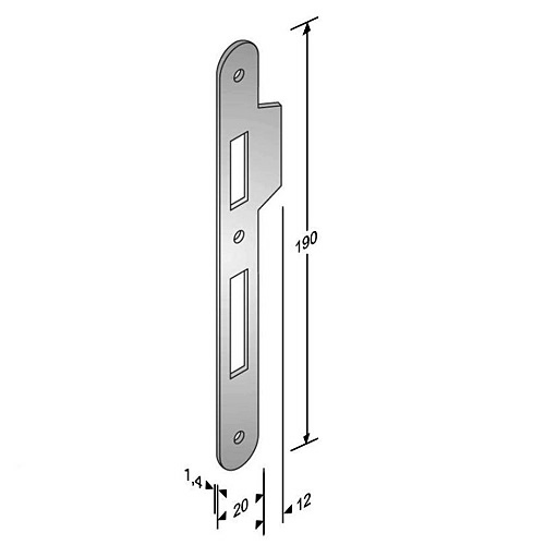 Incontro con aletta s/217 cataforesi 20x162x1,4mm