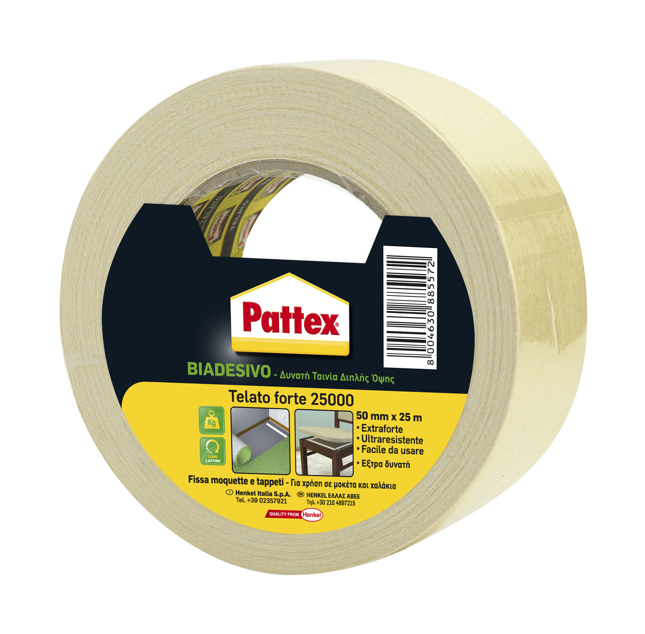 Pattex 25000 - biadesivo telato 50mmx25m