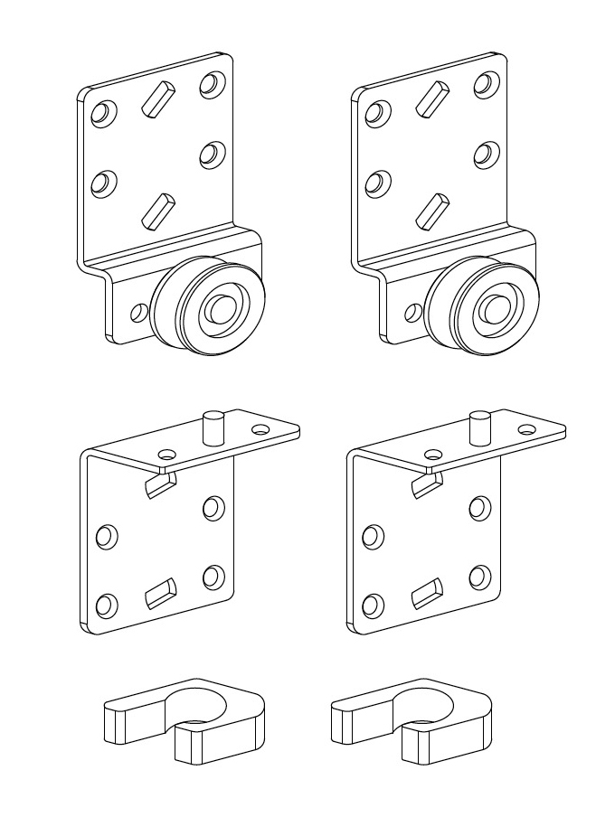 Ante in linea - kit per 1 anta 40 kg