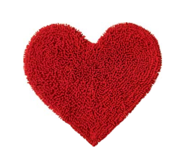 Tappeto cuore  60x60  rosso