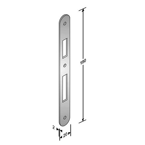 Incontro s/200 cromo sat. rev. 20x190x2mm