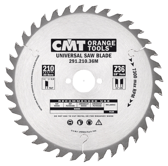 Lama seghe circolari d. 210 mm denti 36 legno