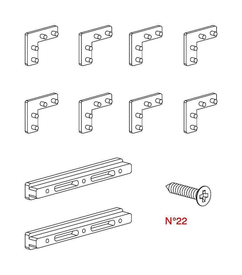 Alu doors - set per ante alluminio profilo 45°