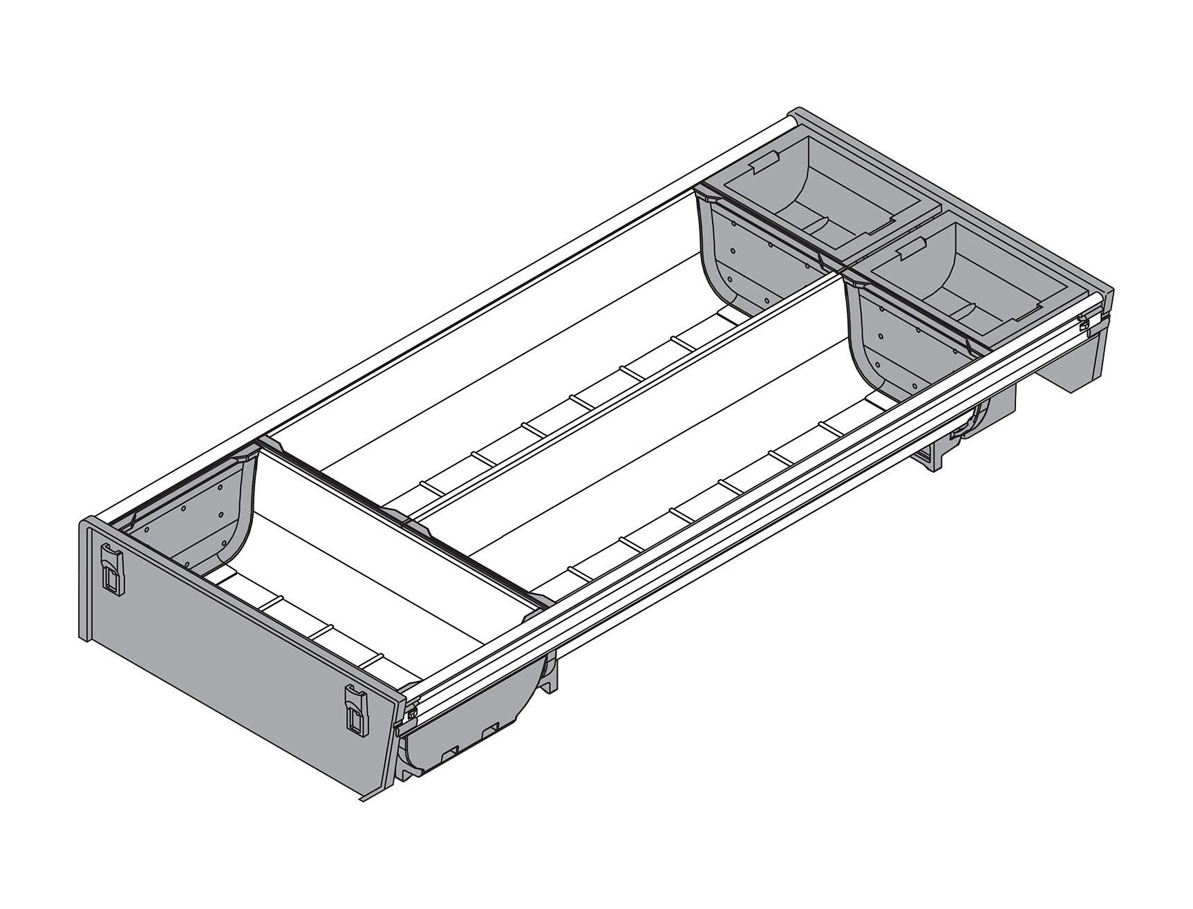 P/posate orga-line tandembox p450 mm inox satinato