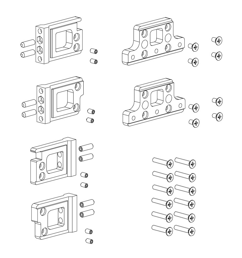 Alu doors - set per ante alluminio profilo a squad