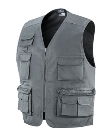 Gilet terital tobruk tg.m grigio multitasche