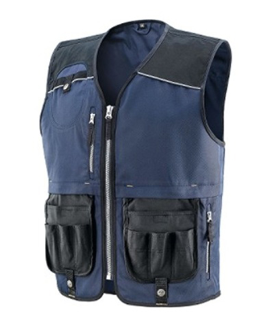 Gilet tekno blu/nero cot. tg.xl