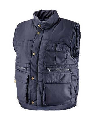 Gilet smanicato multitasche imbottito da lavoro annecy - tg. xl - blu