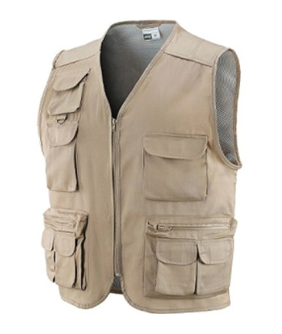 Gilet terital tobruk beige multitasche tg.l