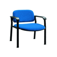 Sedia ufficio 79x50x56cm con seduta imbottita e braccioli blu