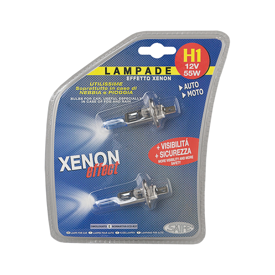 Lampade h1 effetto xenon 12v 55w 2pz