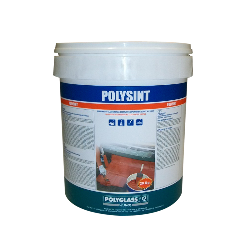 Guaina liquida elastomerica protettiva 20 kg polysint polyglass rosso mattone