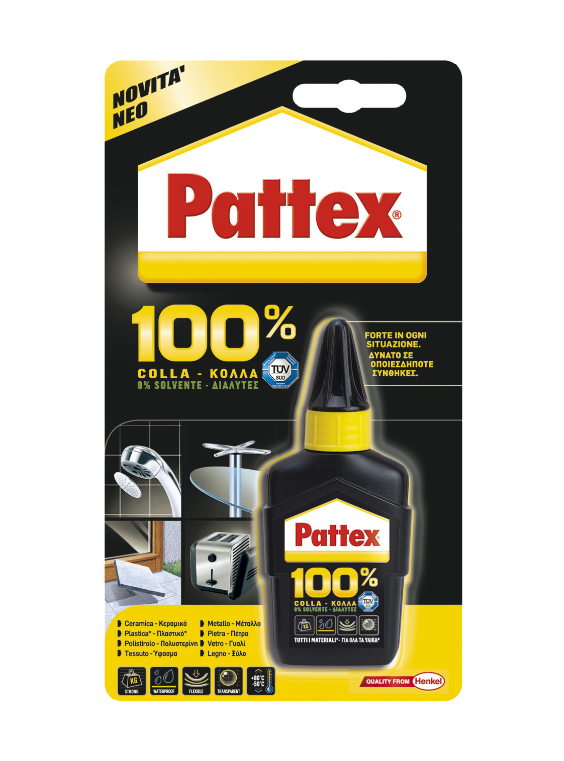 Pattex - 100% colla flextec trasparente 50 g