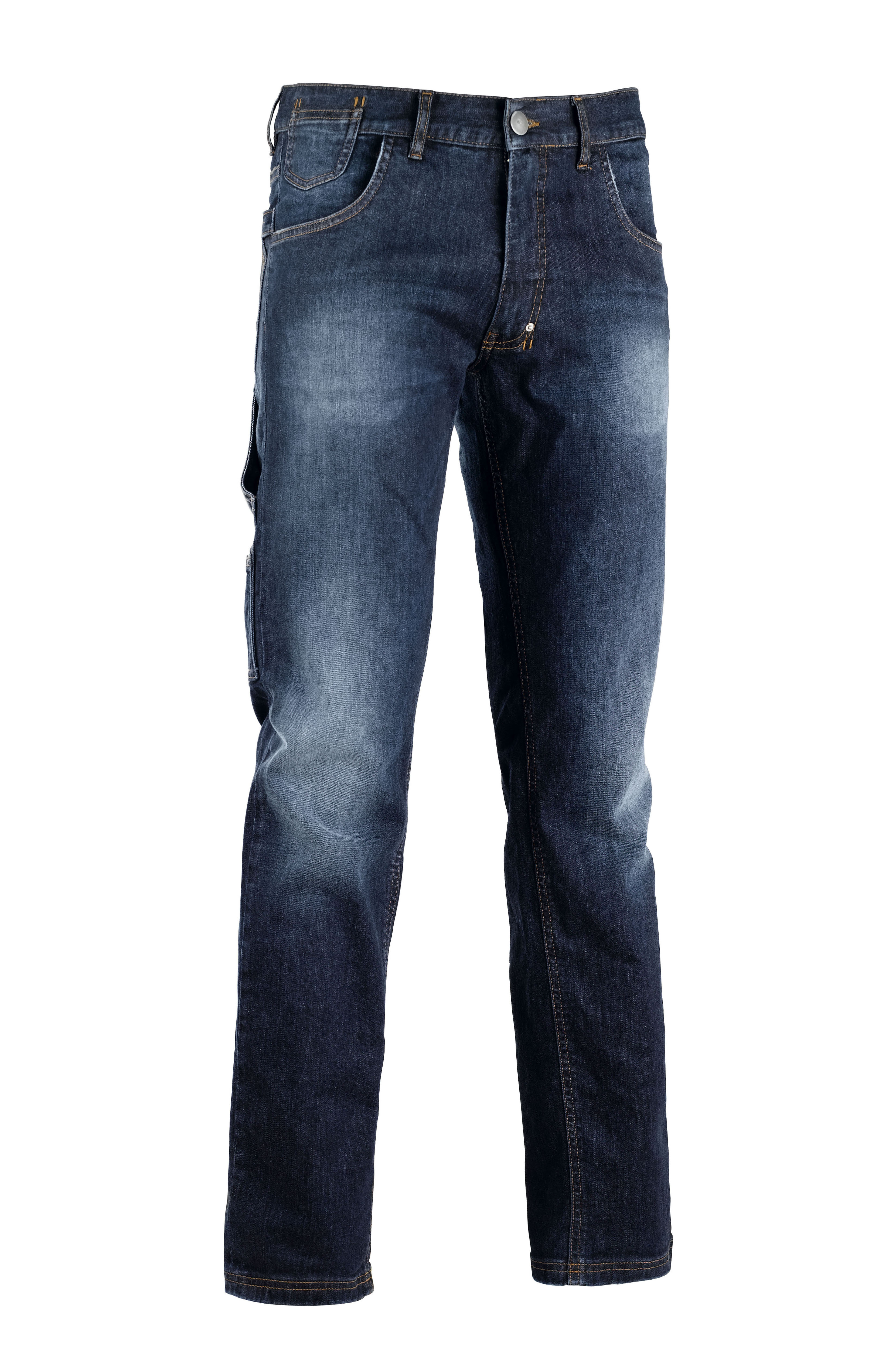 Pantalone stone blu jeans lavato tg xl