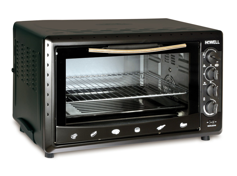 Forno ventilato 67x35 3 fun. nero