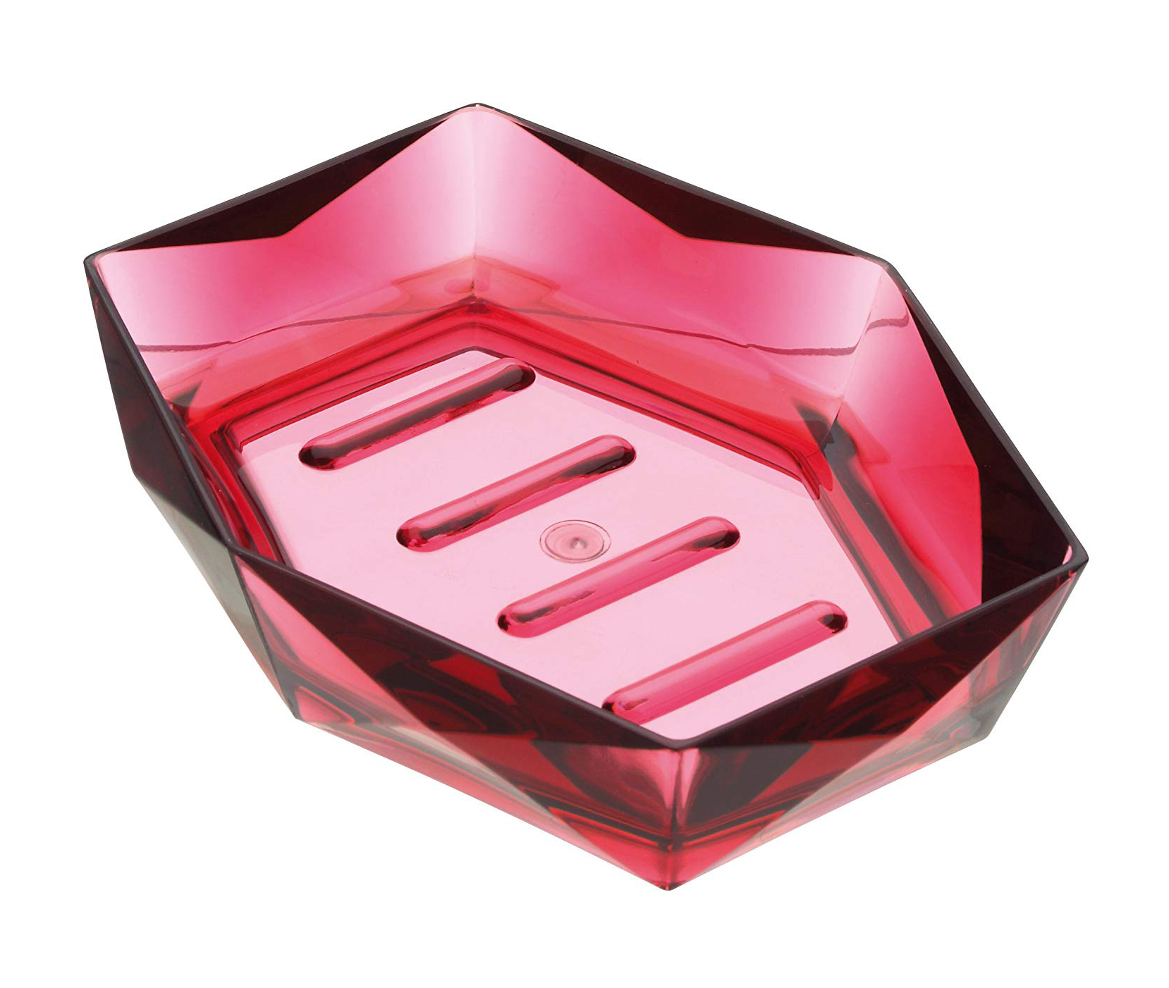 Porta sapone linea diamante in abs rosso