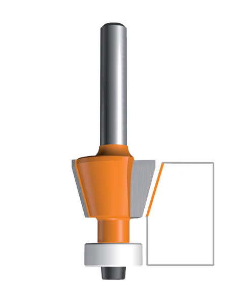 Fresa per rifilare z2 d=18,6 ang. 15 g s=6 l=11/57