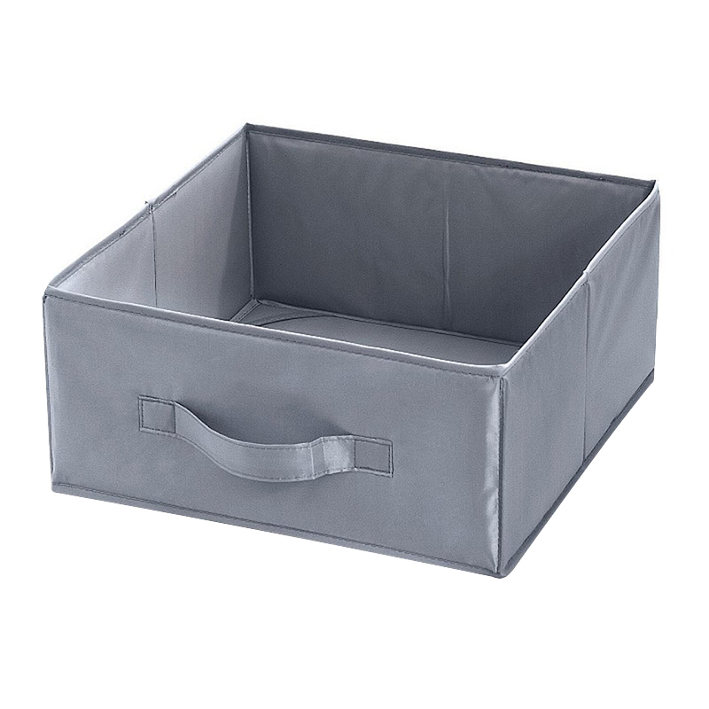 Scatola guardaroba mezzo cubo multiuso 32x32x15 cm domopak living grigio