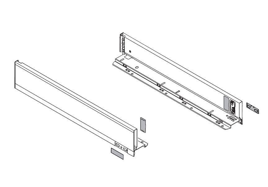 Legrabox spondine 300x90,3 mm bianco seta