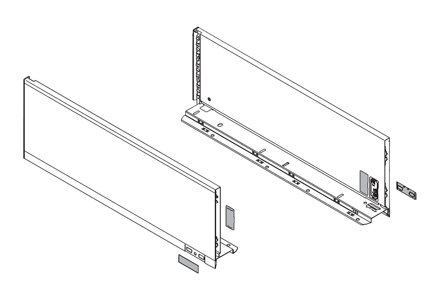 Legrabox spondine 550x176,8 mm grigio