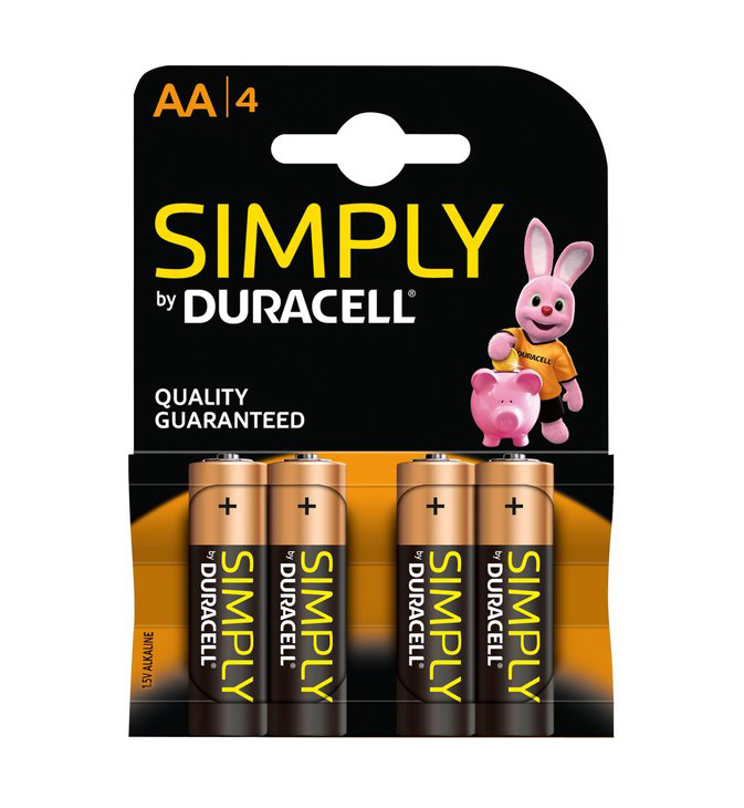 Batterie duracell simply stilo 4 pz (blister)