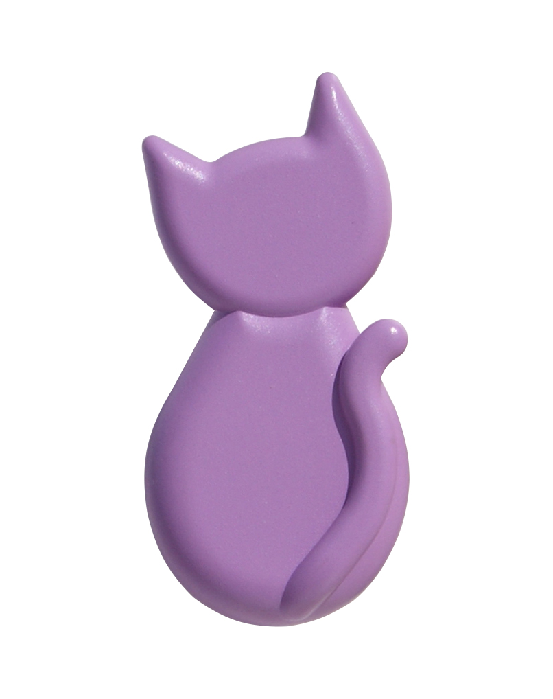 Pomolo gatto plastica 27x55 mm viola