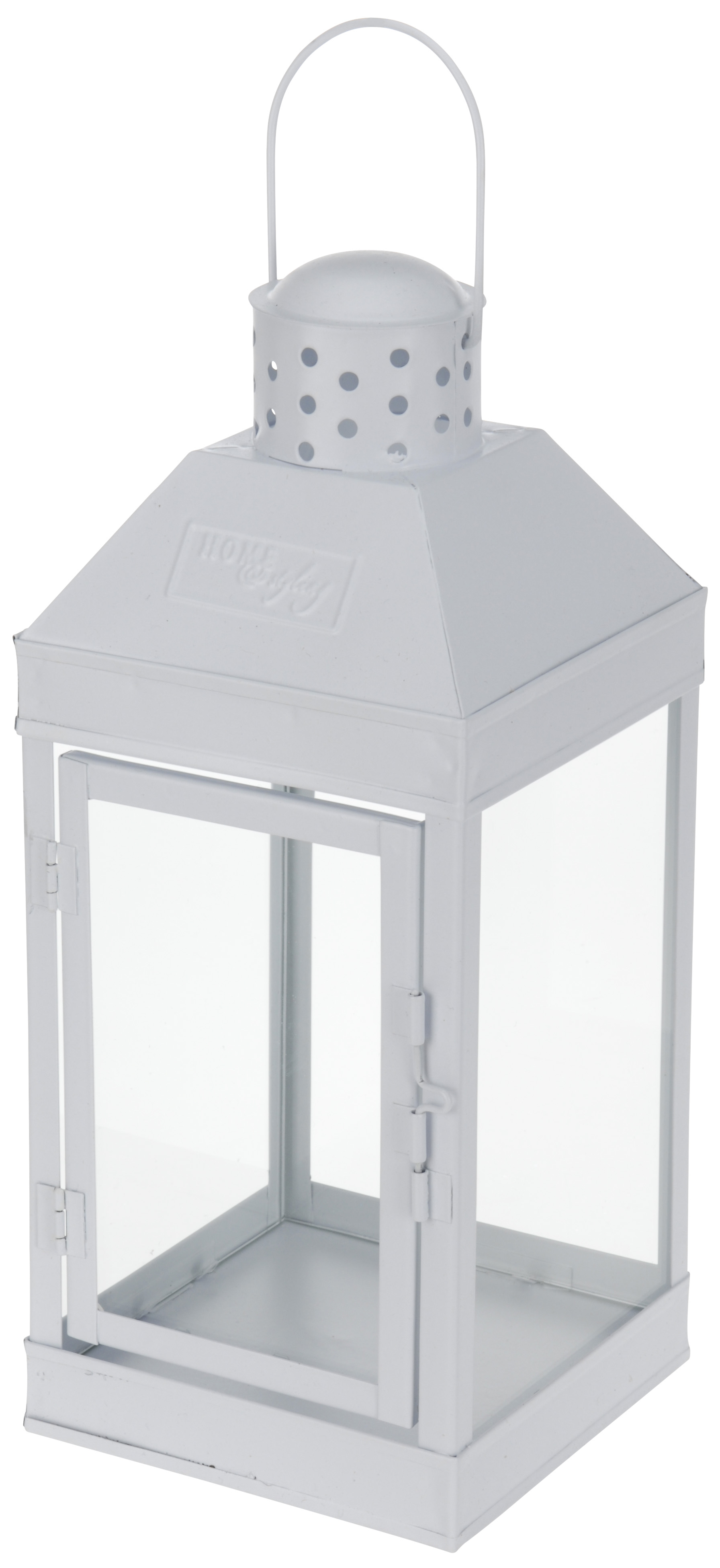 Lanterna metallo bianco13x32 cm