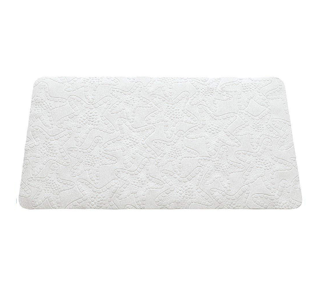 Tappeto antiscivolo in gomma stella 40x70cm bianco