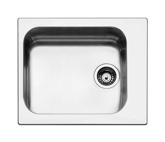 Lavello 1 vasca reversibile apell torino 58 x 50 acciaio inox antigraffio