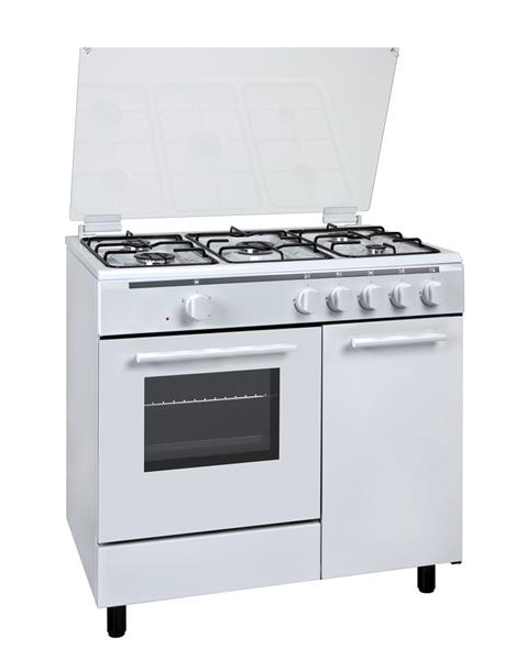 Cucina 5 fuochi forno gas statico 90x60 bianco - Falegnameria
