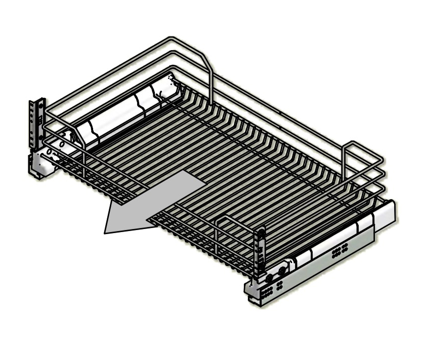 Cestello cassetto blum soft 45x50 cm i.s. cromo