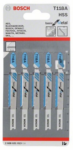 Set lame t 118 a seghetti l. 92 mm metallo (5 pz)