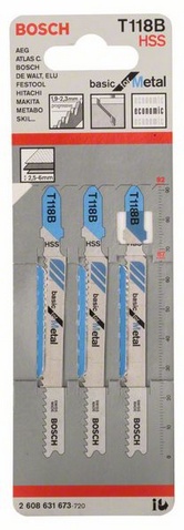 Set lame t 118 b seghetti l. 92 mm metallo (3 pz)