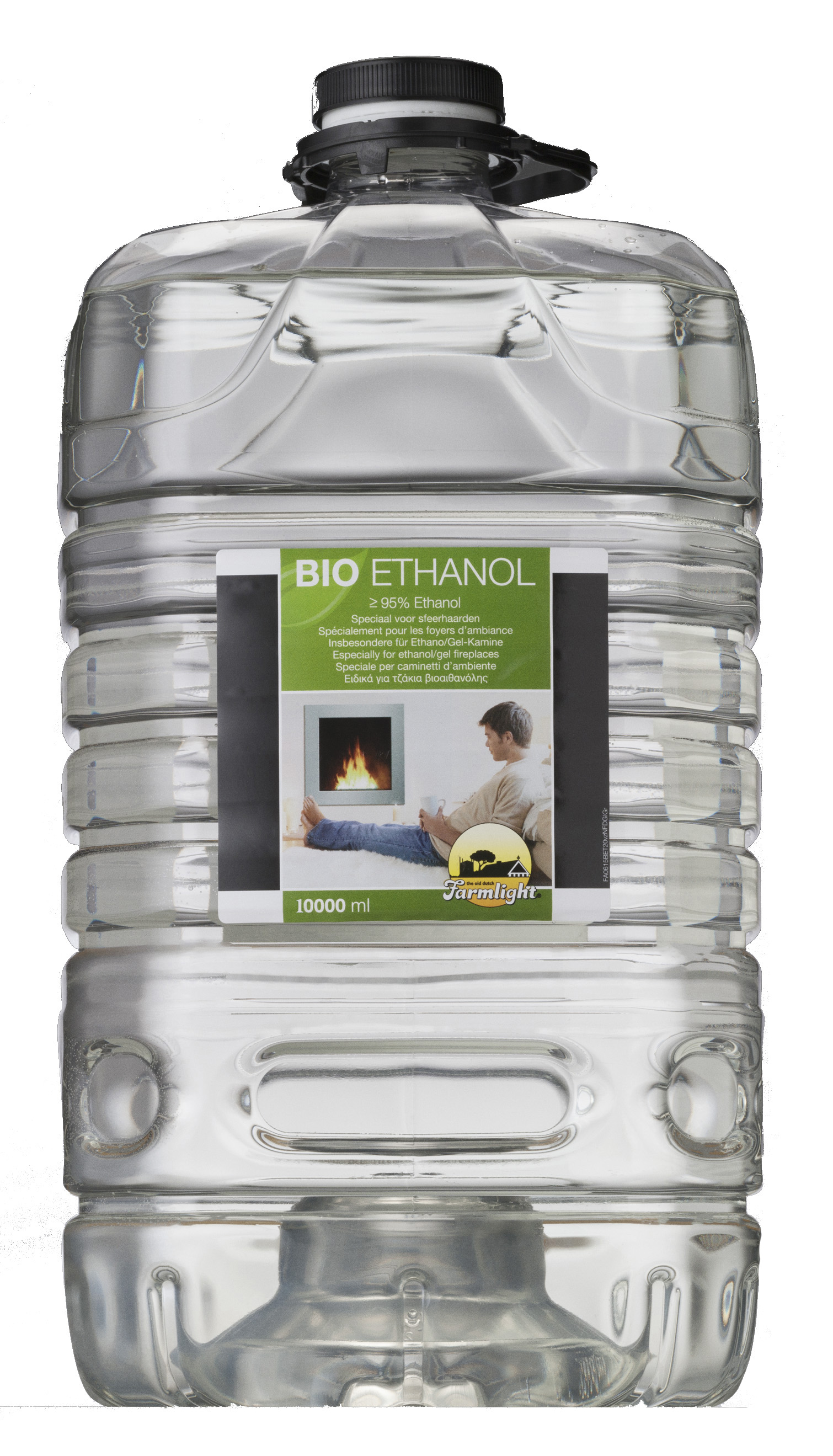 Bioetanolo naturale inodore 5 litri biologico farm light 95% per camino e  stufe