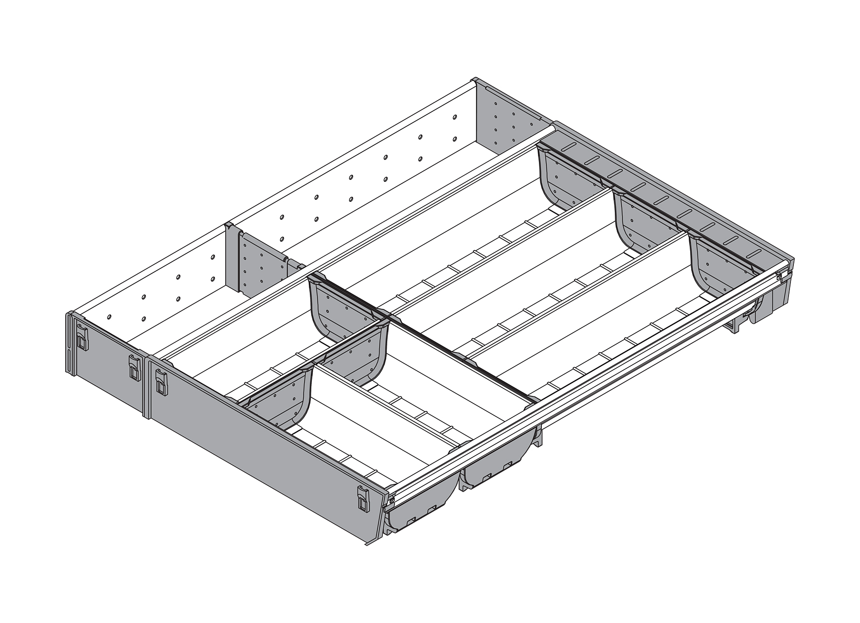 P/posate orga-line tandembox p500 mm inox satinato