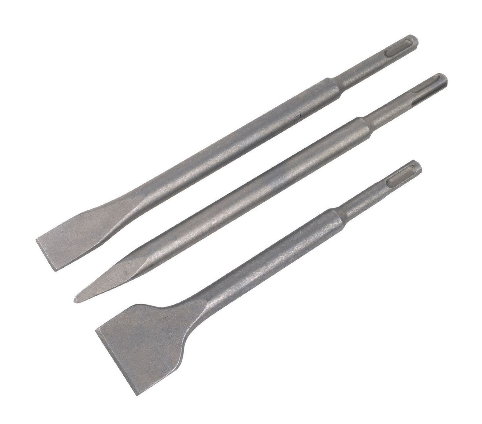 Set scalpelli a punta + piatto + spatola sds-plus