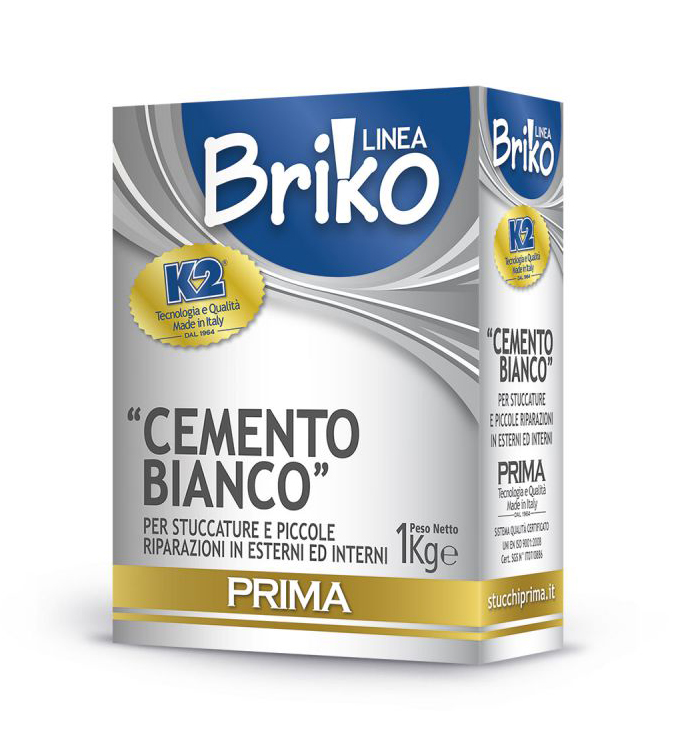 Briko k2 - cemento 1 kg interni / esterni bianco