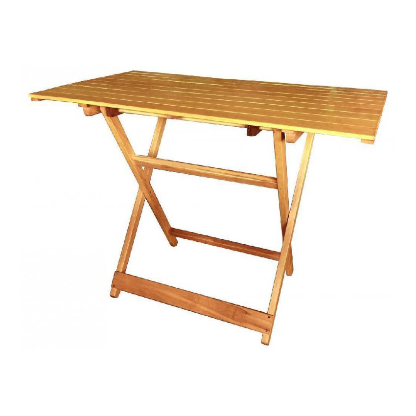 Tavolo pieghevole in legno naturale  60 x 100 cm