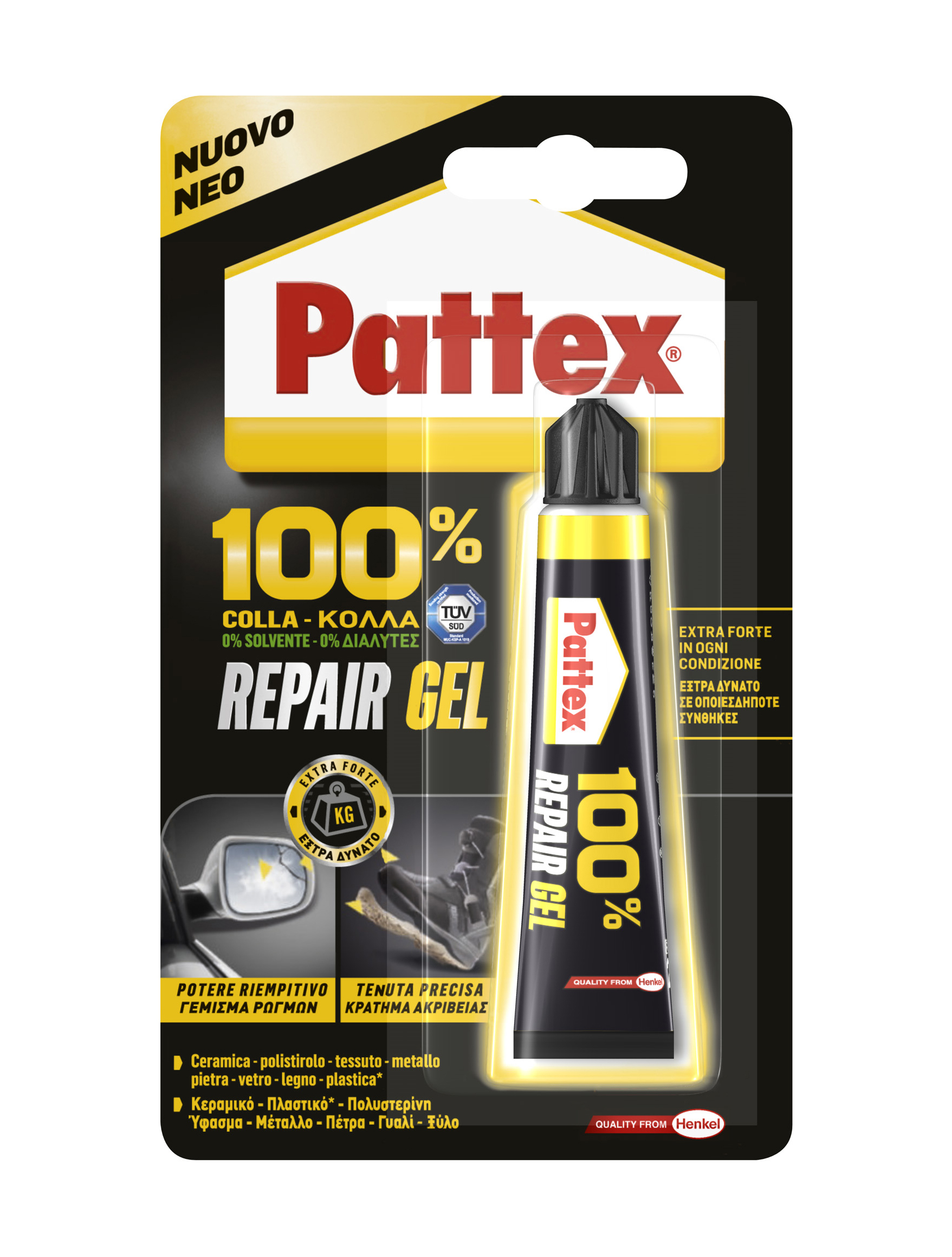 Pattex - 100% colla repair gel traslucido 20 g - COLLE E NASTRI ADESIVI -  PATTEX - 8004630889686