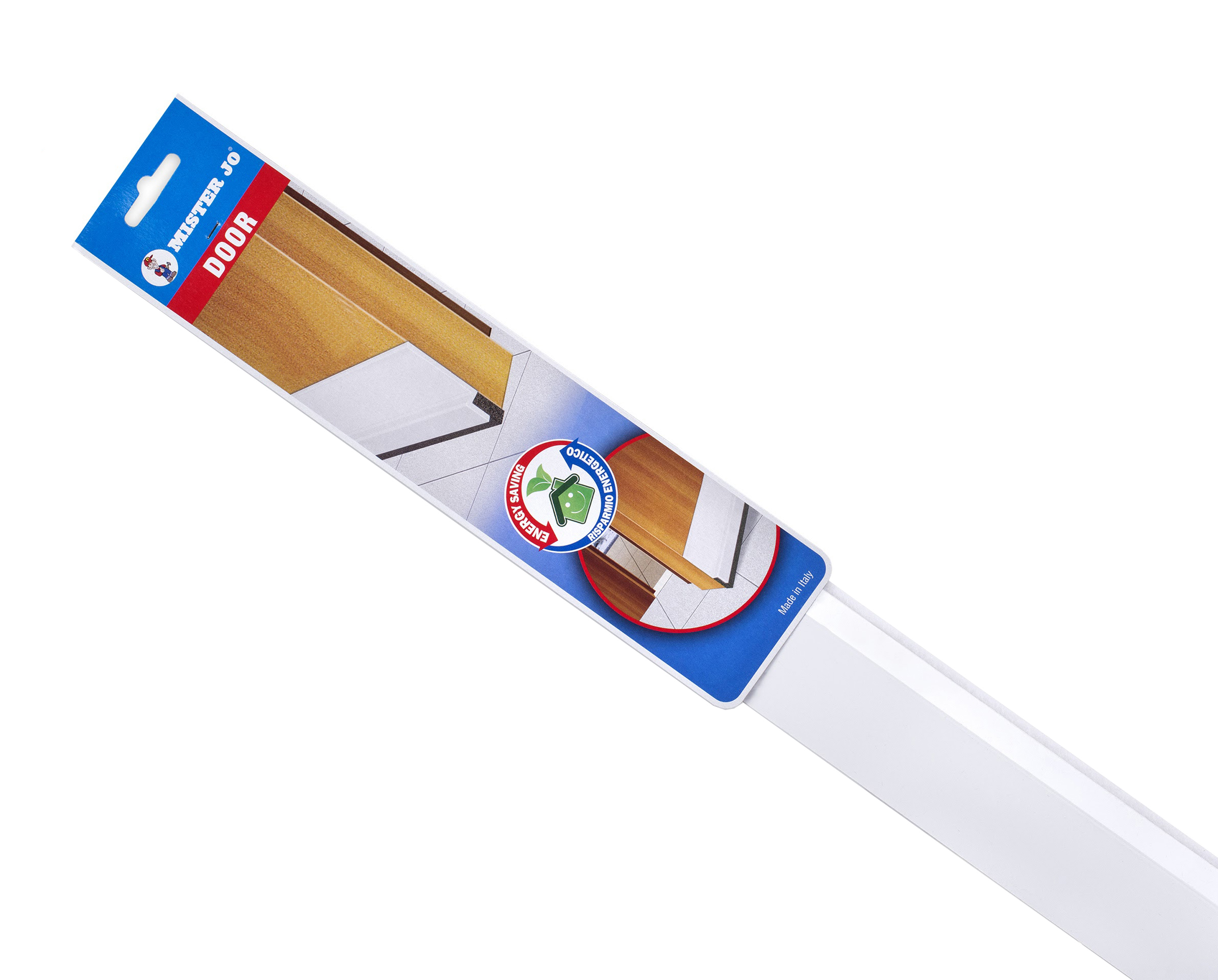 Paraspifferi sottoporta Stafflex in PVC rigido con spazzolino 120 cm bianco
