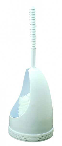 Bama, armony portascopino con scopino in plastica d. 15,5 x 39 h cm bianco