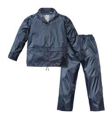 Impermeabile giacca e pantalone antipioggia antivento niagara - tg. l - blu