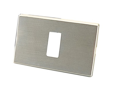 Placca in alluminio a 1 foro + supporto per scatol