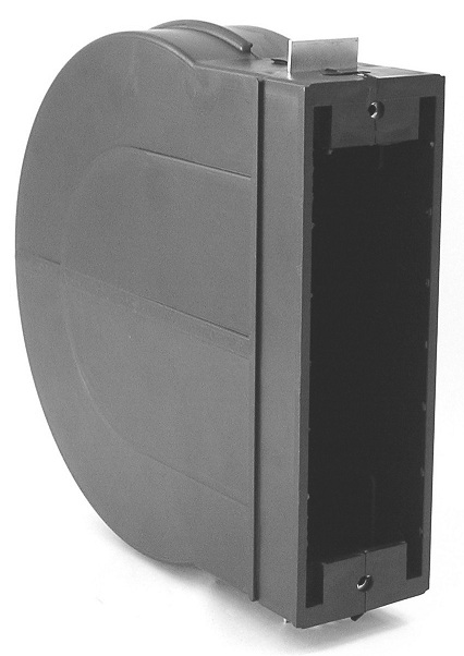 Cassetta interasse 125mmx6m plastica nero