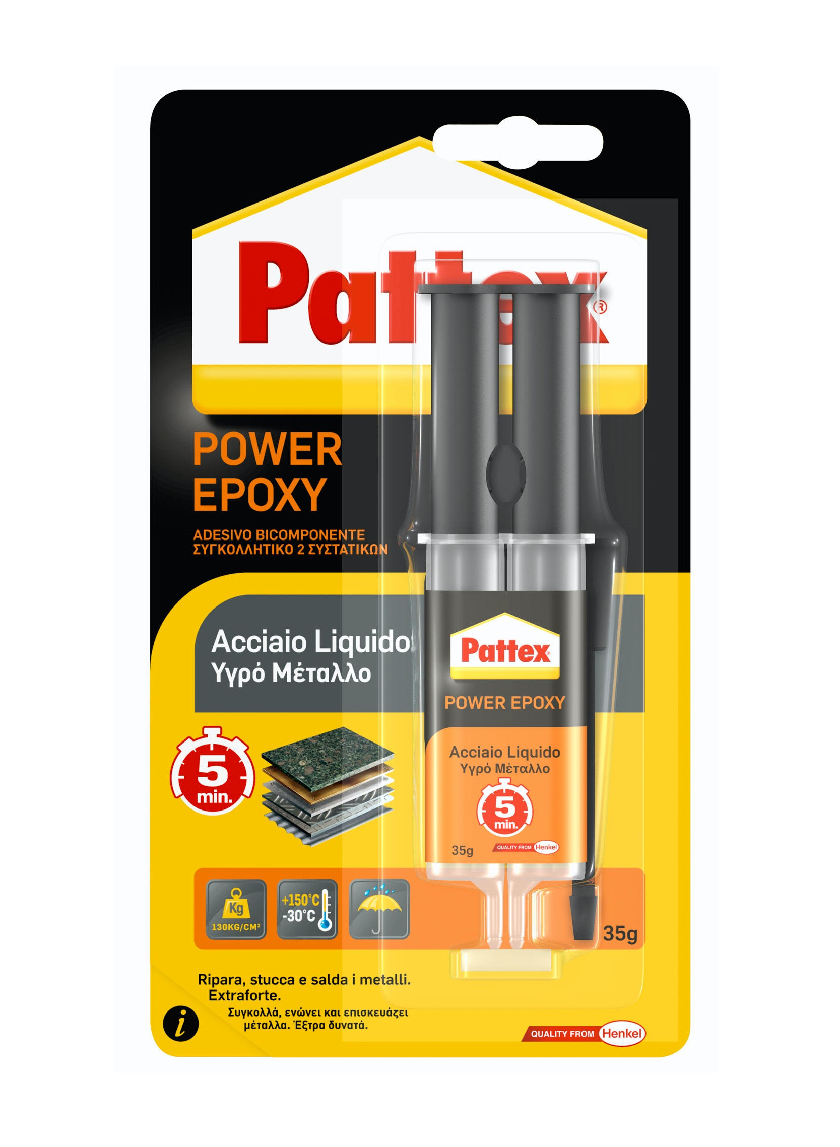 Pattex power epoxy acciaio liquido sy 35g