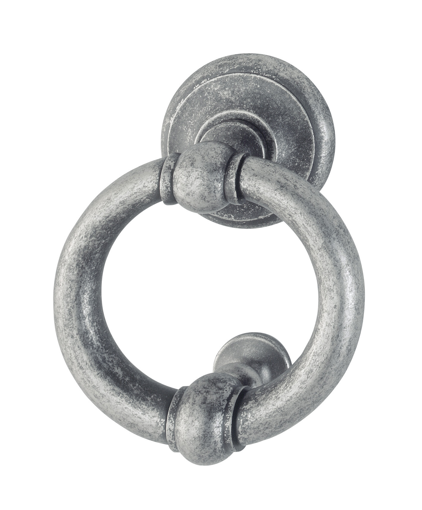 Battente anello argento antiqua (f56) 135x161